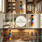 JBD Multicolor Hat Organizer for Baseball Caps, 2-Pack Wall Mounted Hat Rack Holds 20 Hats, Innovative Auto-Grip Clips Hat Ho