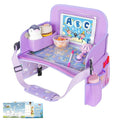 MENZOKE Kids Travel Tray for Toddler Car Seat, Toddler Gift for Girl Activities with Dry Erase Board & iPad Holder Stand, Roa