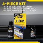 Meguiar's Heavy Duty Trim Restoration Kit - Includes a Cleaning Solution to Deep Clean Plastic and Trim and Protective Trim Shield That Delivers Ultra-Durable Protection with UV Blocking Protection