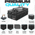 FORTEM Trunk Organizer with Cooler For SUV Car Trunk, Foldable Storage, Car Accessories for Women Men, Collapsible Bag, Perfect