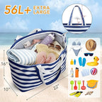 KALIDI 60L Extra Large Duffle Bag, Beach Tote Zipper Utility Oversized Weekender Carrier Travel Shopping Reusable Grocery Bag