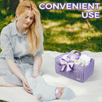 Luxurious Baby Diaper Caddy, Nursery Storage Basket for Newborn Boy and Girl, Travel Baby Basket for Diapers Baby Wipes, Orga