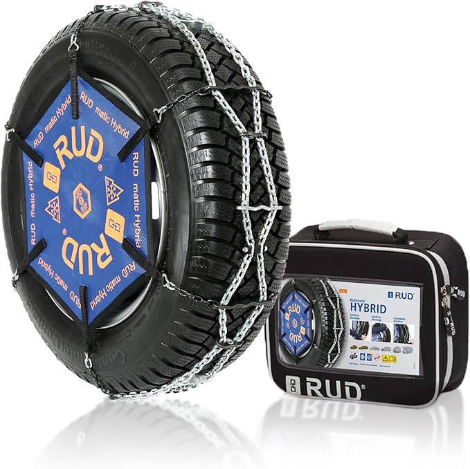 RUD 4717312 Snow Chains Hybrid Rudmatic Intuitive Mounting, Set of 2, H100