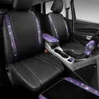 CAR PASS Bling Rhinestone Diamonds Car Seat Covers Leather Shining Rhinestone Car Floor mats Carpet with Anti-Slip Nibs Spark
