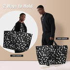 KALIDI 60L Extra Large Duffle Bag, Beach Tote Zipper Utility Oversized Weekender Carrier Travel Shopping Reusable Grocery Bag