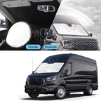 TINGLU Sun Shade for Ford Transit 2015-2024 2025 2026 Accessories Windshield Sun Shade Window Shade UV Rays Protection Sun Visor Cover with Steering Wheel Sunshade Storage Bag