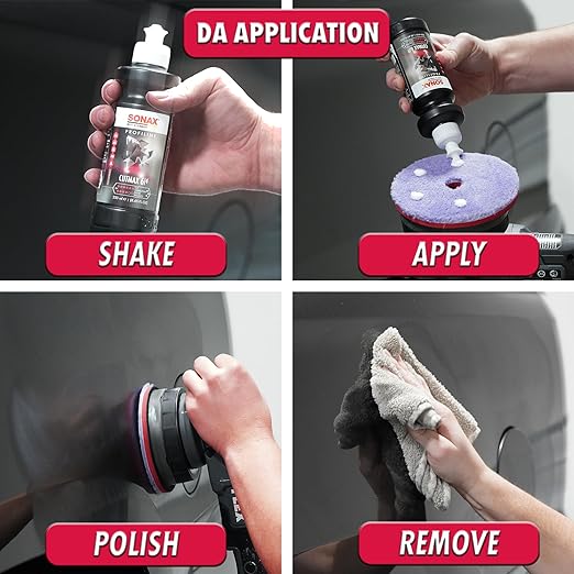 SONAX CutMax Cutting Compound | High-Abrasive Paint Correction Polish for P1500 Grit Sanding Marks | Silicone-Free, Dust-Free, and Odorless | Long Buffing Cycle for Severe Weathered Paint | 24650 | 5L