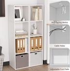4 Cube Storage Organizer, Cube Shelf, Freestanding 4 Tier Open Shelf Bookcase for Home Office, Bedroom, Living Room, Study, W
