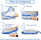 7 Pcs Compression Packing Cubes for Travel Luggage, Lightweight Suitcase Organizer Bags Set, Compression Packaging Cube for T