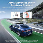 AZDOME M01 Dual Dash Cam Front and Rear with Free 64GB Card, 3" Screen Dual Dashboard Camera for Car, Built-in ADAS G-Sensor,