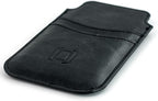 Dockem Provincial Wallet Sleeve for 6.5-6.7" iPhones, Vintage PU Leather, 2 Card Slots [Black]