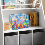 8 Packs 8 Colors Large Toy Storage Bags, Reusable Clear PVC Board Game Storage, Toy Organizers and Storage Bags with Zipper f