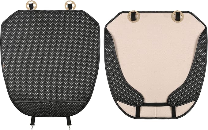 Auto Newer 2 PCS Breathable Universal Four Seasons Car Seat Covers，Luxury Car Seat Cushion，Protectors for Front Seat Bottoms,