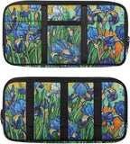 Irises Car Sun Visor Organizer Storage Card Holder Car Storage Bag, Zipper Auto Sunshade Organizer Bag Auto Interior Accessories Truck SUV Storage Pouch Holder