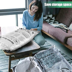 10 Pack Vacuum Storage Bags, Space Saver Bags, Compression for Comforters and Blankets, Sealer Clothes Storage with Hand Pump