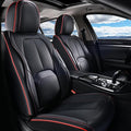 Coverado Car Seat Covers Front Seats, Waterproof Leather Seat Covers for Cars, Luxury Car Seat Covers with Lumbar Support, Ca
