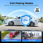 AZDOME M300S 4K Ultra HD Dual Dash Cam Front and Rear, Free 64GB Card, Built-in WiFi GPS Voice Control Car Camera, Night Visi