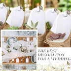 Amylove 48 Sets Leather Luggage Tags Bulk Wedding Favors Luggage Tags for Guests Bridal Gifts Wedding Bridal Shower Gift PU L