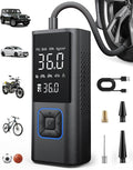 Cordless Tire Inflator 150PSI Portable Air Compressor with Auto Shutoff, Air Pump for Car Tires, Motorcycle, Bike, Balls, Inflatables, LED Light, Blue, Large Capacity