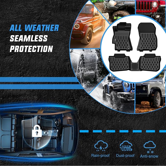 Nilight TPE Floor Mats for Subaru Outback Legacy 2010 2011 2012 2013 2014 All Weather Custom Fit Heavy Duty Floor Liners