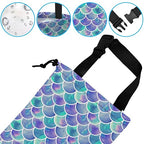 Car Trash Bag Hanging Mermaid Rainbow Scales Car Trash Can Waterproof Garbage Bag Hanging for Car Back Seat