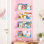 upsimples Acrylic Shelves for Wall Decor, 15" Display Shelf for Perfume, Skincare, Nail Polish, Wall Organizer for Bathroom, 