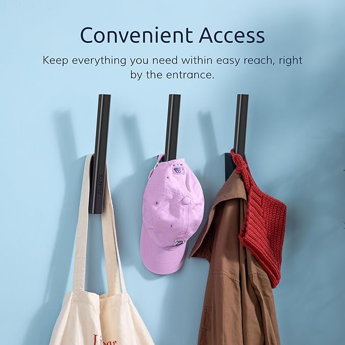 Ozueccr Hat Hook for Baseball Caps – Wall Mounted Vertical Hat Holder, Multi-Purpose Wall Hook, Closet Cap Organizer, Sturdy 