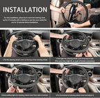 COFIT Breathable Car Steering Wheel Cover 15 inch Auto Universal Leather Wrap Non-Slip Steeringwheel Protector Automotive Int