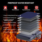 Fireproof File Organizer,Fireproof Document Box with Lock,Large 13 Pocket Expanding File Folder,Hard-Shell Portable Safe Stor