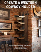 Cowboy Hat Holder Wall Mount for Wide Brim Hats Rustic Horseshoe Hooks with Texas Star Metal Hat Hanger Organizer for Closet 