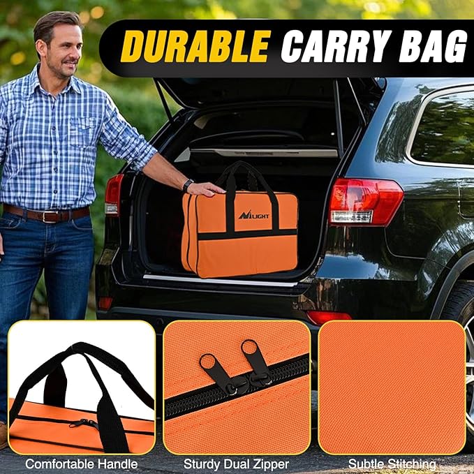 Nilight Car Emergency Kit with Jumper Cable Air Compressor Tire Repair Essential Tools First Aid Alligator Connector Electric
