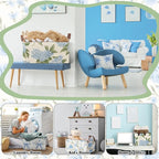 Boao 3 Pcs Blue Hydrangea Bow Storage Bin Flowers Collapsible Large Storage Baskets for Gifts Canvas Laundry Basket Foldable 