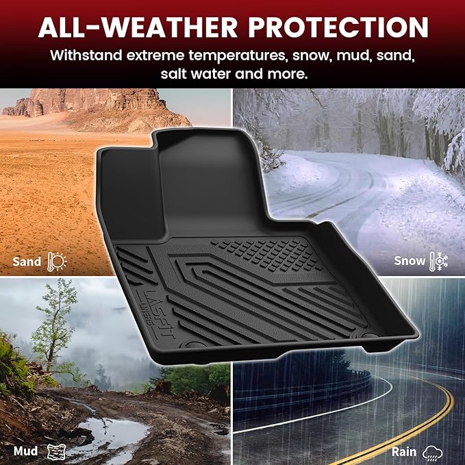 LASFIT Floor Mats & Cargo Mat with Seatback for Hyundai Tucson Gas 2026 2025 2024 2023 2022 SEL/SEL Convenience/SE/XRT, All Weather TPE Car Mats Custom Fit Tucson 2022-2026 Floor Liners & Trunk Mat