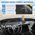 FIILINES Dash Cover for Ford F100 F250 F350 Pickup 1967-1972, Dashboard Mat Accessories Dash Cover Sunshade Nonslip Mesh Prot
