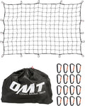 Orion Motor Tech Cargo Net for Pickup Truck Bed, 4'x6' Stretches to 8'x12' Cargo Roof Rack Netting Compatible with Ford Ram GMC Toyota Chevrolet, Bungee Net Mesh with Handmade Knots 16 Carabiners