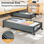 Under Bed Storage with Wheels，1 Pack Under Bed Storage Containers,Underbed Shoe Storage Bedroom