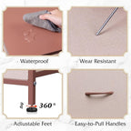 WLIVE 4 Drawers Dresser for Bedroom, Pink Rose Gold Fabric Clothes Storage Organizer Unit, Dresser for Hallway, Entryway, Clo