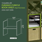 Furinno Cubicle Cube Insert, H-Shelf Cube Organizer, 2-Tier Shelf Accessory, Fits into Furinno Triple Thick Cubes, IKEA Kalla