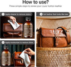Leather Cleaner & Moisturizer Set for Louis Vuitton, Shine Your Louis Vuitton and Smell New, Gently Soften and Rejuvenate Vac
