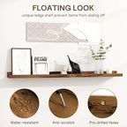 Fun Memories Long Wall Shelves Set of 2-60 Inch Floating Shelves for Wall - Picture Ledge Shelf with Lip for Storage - Wall -