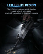 Handheld Vacuum Cordless, 18000PA Strong Suction Car Vacuum Cleaner Portable with Brushless Motor & LED Light, Hand Vacuum wi