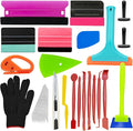 22-Piece Car Window Tint Tool Kit, Professional Vinyl Wrap Kit with Felt Squeegee, Retractable Knife & Micro Stick - Anti-Scratch Vehicle Film, Wallpaper & Glass Decal Installation Set