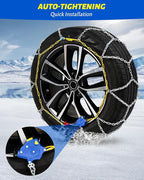 Auto Tightening Snow Chains Tire Chains For Cars Suv Pickup Trucks - Auto Tightening 1 Min Quick Fit AND Easy Installation, R