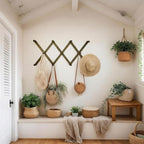 SKOLOO Hat Rack for Wall with 11 Hooks, 24 inch Solid Wooden, Modern, Huge Coat Rack Wall Mount for Coats, Hats, Bags, Cowboy