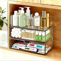 Medicine Cabinet Organizer with Removable Dividers, 3-Tier Stackable Drawer Storage for Bathroom, RV, Vanity, Countertop & De