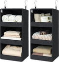 GRANNY SAYS Hanging Closet Shelf, 3-Shelf Foldable Hanging Organizers and Storage, Hanging Organizer for Camper Organization,