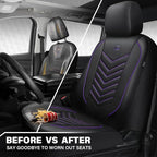 CAR PASS 3D Foam Mesh Leather Car Seat Covers Front Seats, Breathable Front Seat Cover for Cars, Comfortable Universal Fit fo