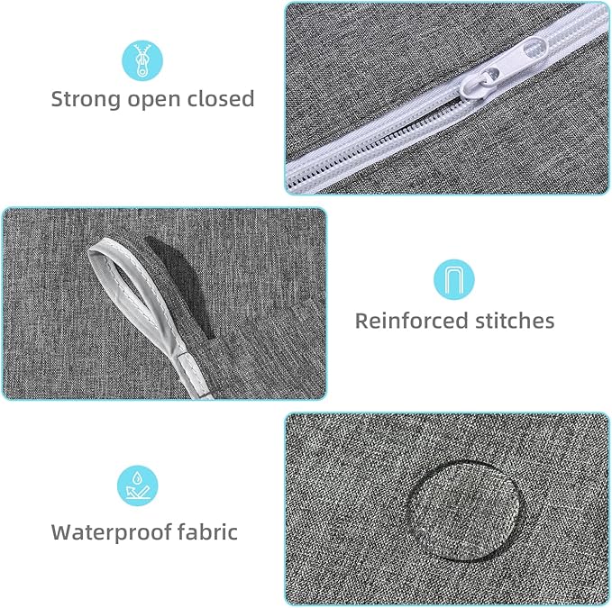 KEEPJOY 2Pack Space-Saving Hanging Laundry Bag, Door Laundry Hamper with 2 Different Types of Hooks, 30x20 Inch Oxford Fabric