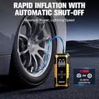 GOOLOO A6 Gear Portable Tire Inflator, 160 PSI Portable Cordless Air Compressor with Digital Pressure Gauge & LED Light for Cars, Bikes, Motorcycles, and Balls