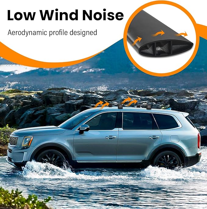 Roof Rack Cross Bars Fit for Kia Telluride 2019-2026 EX S SX SX-Prestige (Not for LX, X-Line, X-Pro), Aluminum Heavy Duty 300lbs Lockable Roof Rails Crossbars for Rooftop Cargo Luggage